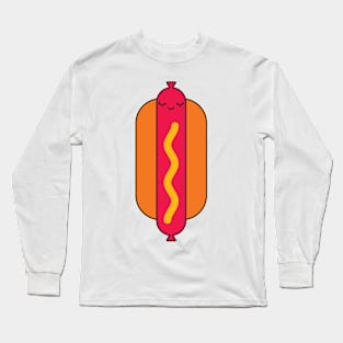 Hot dog with a face Long Sleeve T-Shirt